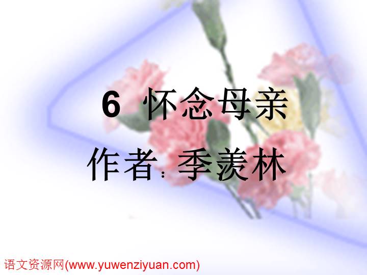 《怀念母亲》第一课时ppt课件