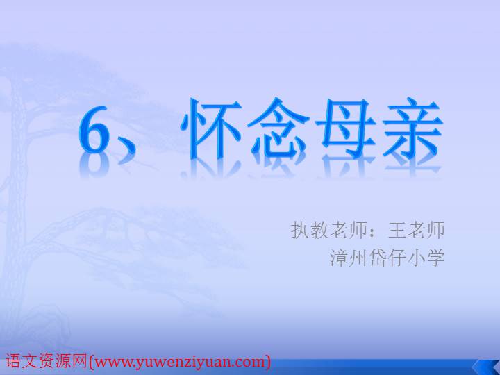 《怀念母亲》ppt课件6